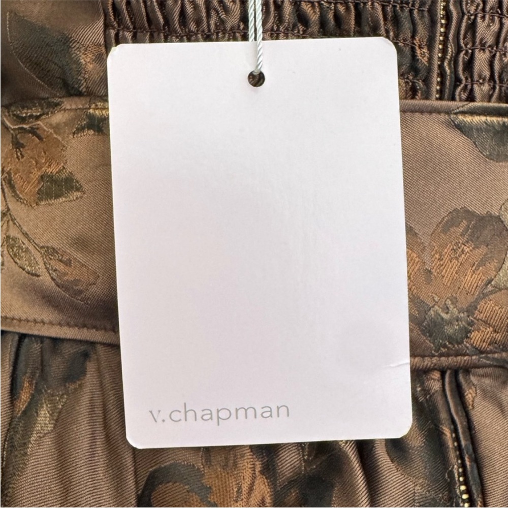 NWT V. Chapman The Vera Dress in Cocoa Baroque Floral Brown - Picture 15 of 17